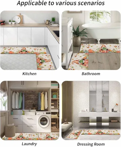 Miniatura 6 de Tapete de baño para tina, antideslizante, de secado rápido y absorbente, de tierra de diatomeas, tapete de cocina, tapete de Acción de Gracias