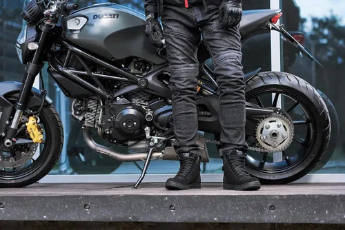 Miniatura 2 de SHIMA SX-2 Evo Botas de motociclismo para hombres, ventiladas, de cuero, para calle, verano, de ante, deportivas, sigilosas, para turismo