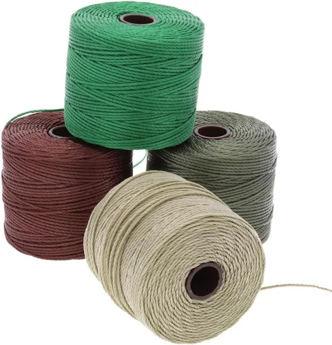 Miniatura 11 de The Beadsmith S-Lon Cordón para Cuentas – Cordón de Nylon Torcido de 0.5 mm para Ensartar, Paquete de 4, Mezcla de Neutrales Fríos, TEX210, 77