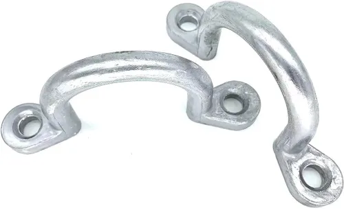 Anillo en D de aluminio de 2 pulgadas para amarre de remolque (2 unidades), anillo de cuerda de amarre atornillado para remolques de caballos, carga