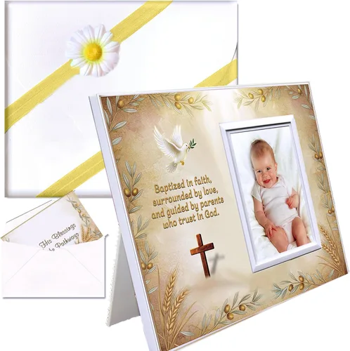 Miniatura 12 de Marco de fotos Irish Baby Blessing – Regalo tradicional de bendición cristiana de abuelos – con capacidad para fotos de 3.5 x 5 pulgadas Bendición
