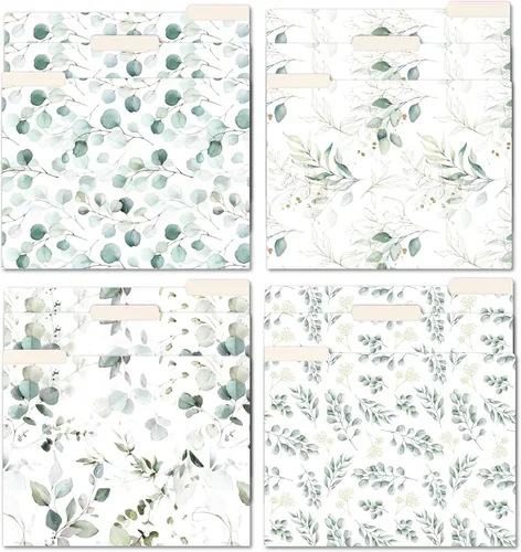 Miniatura 14 de bloom daily planners Carpetas decorativas para archivos, juego de seis organizadores de tamaño carta (8.5 x 11 pulgadas), pestañas de corte de 1/3