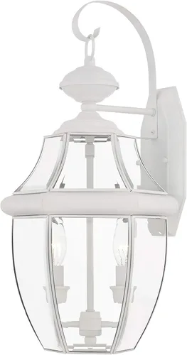 Miniatura 14 de Livex Lighting 2251-07 Monterey - Farol de pared de latón macizo con 2 luces para exteriores con cristal biselado transparente, 20.25 x 10.5 x 20.25