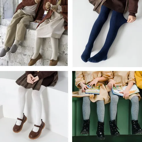 Miniatura 7 de Medias de punto trenzado para bebés y niñas pequeñas, medias cálidas de invierno para niñas pequeñas, paquete de 2 a 10 años