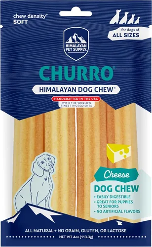 Miniatura 8 de Himalayan Dog Chew Churro de queso de yak para perros, 100% natural, duradero, sin gluten, chucherías saludables y seguras para perros, sin lactosa