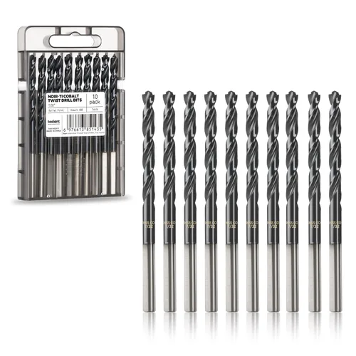 Miniatura 9 de toolant Juego de brocas de cobalto de 1/2 pulgadas para metal y acero (Pro), recubierto de nitruro de titanio y aluminio (TiAlN) con punta