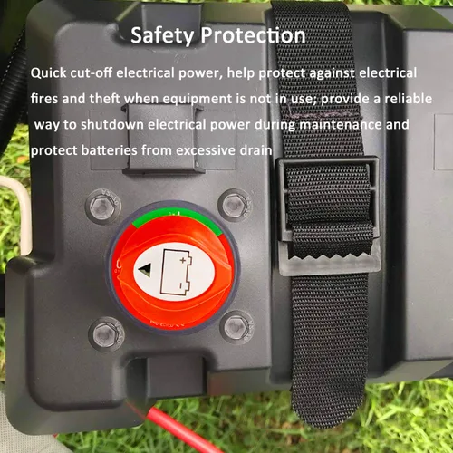 Miniatura 7 de Interruptor maestro de desconexión de batería, 12 V-48 V, impermeable, interruptor de apagado de encendido y apagado, 275 amperios de alta corriente
