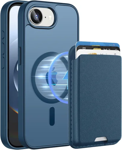 Miniatura 64 de Funda magnética para iPhone 12 Pro Max, cartera magnética desmontable con soporte para tarjetas, [compatible con MagSafe] grado militar, a prueba