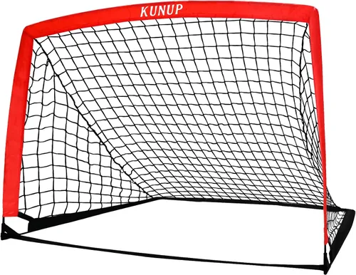Miniatura 9 de Portería de fútbol portátil de 5 x 3, 6 x 4, 9 x 5 pies, para patio trasero, red de práctica de fútbol plegable con bolsa de transporte para niños