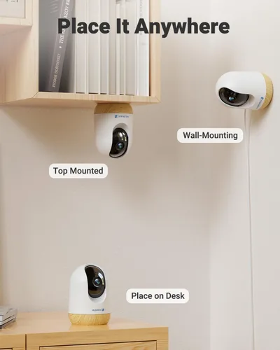 Miniatura 6 de MUBVIEW Cámara de seguridad para interiores enchufable de 5 MP sin suscripción, cámara WiFi para mascotas de 5/2.4G para interiores con aplicación