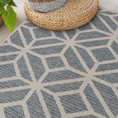 Miniatura 6 de Rugshop Alfombra geométrica contemporánea para interiores y exteriores, lavable para sala de estar, comedor y oficina, 7 pies 10 pulgadas x 10 pies
