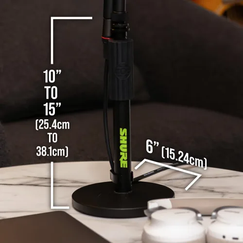 Miniatura 6 de Shure by Gator - Soporte de micrófono compacto de perfil bajo con pluma de una sola sección; (SH-DESKTOP2)