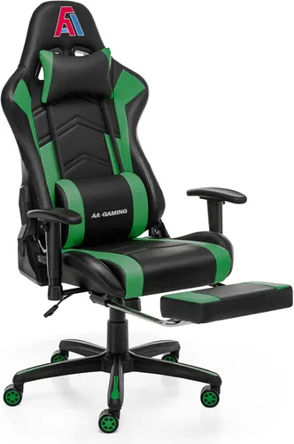 Miniatura 12 de AA Products - Silla ergonómica para videojuegos, silla ergonómica de carreras de computadora con respaldo alto, silla de oficina ajustable