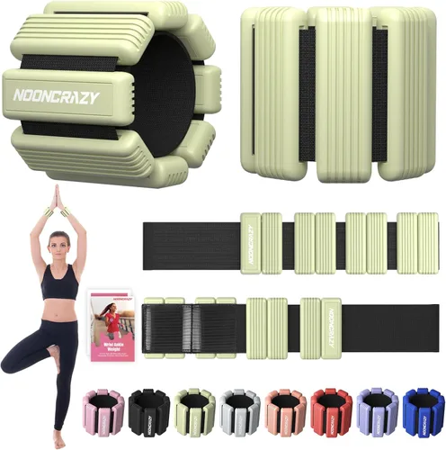 Miniatura 10 de Pilates - Pesas de tobillo y muñeca para mujer, juego de 2 pesas portátiles y fuertes para brazos y piernas (1 libra/2.2 libras cada una), pesas