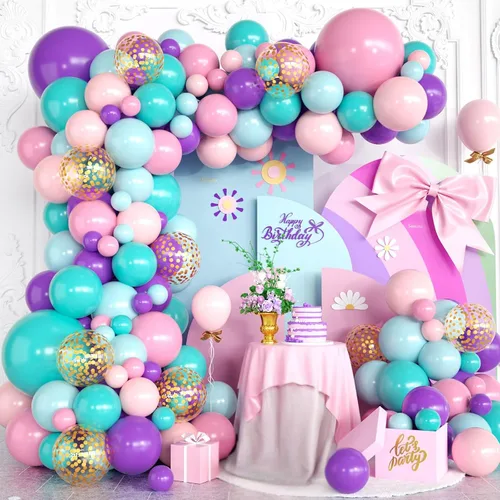Miniatura 10 de Kit de arco de globos rojo y azul, kit de guirnalda de globos rojo, blanco y azul, globos dorados arena, globos azul marino y blancos para Día