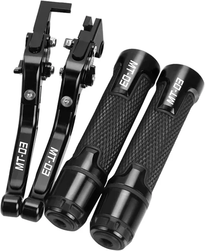 Miniatura 12 de Palancas de embrague de freno extensibles ajustables para motocicleta para Yamaha MT03 MT-03 2015 2016 2017 2018 2019 2020 (color : B)