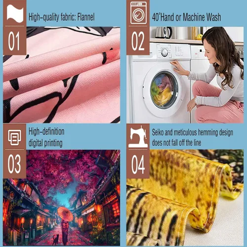 Miniatura 4 de Aidatain Tapiz de anime japonés antiguo japonés de paisaje de calle nocturna, tapiz de farol de flor de cerezo, tapiz grande de 80 x 60 pulgadas