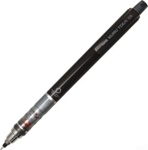 Miniatura 17 de Lápiz portaminas Uni Kuru Toga estándar, negro, 0.0112 pulgadas, rosado bebé