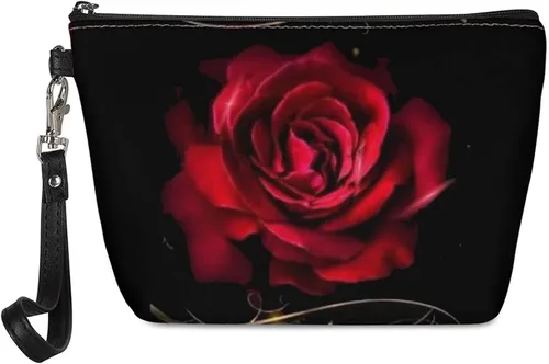 Miniatura 24 de Howilath Novedad Impreso Elegante Bolso Cosmético De Las Mujeres, Perros Animales Perezoso Diseño Floral Niña Trapezoide Cosméticos Bolsa De
