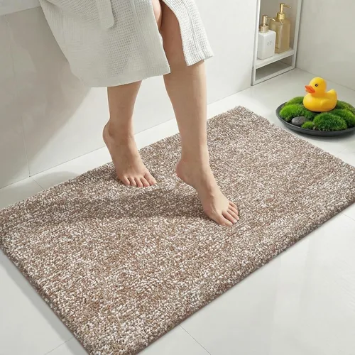 Miniatura 65 de Yimobra Alfombra de baño acolchada antifatiga, antideslizante, lavable, de microfibra suave y densa para lavabo, ducha, pies cansados, cómodo