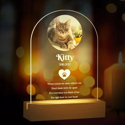 Miniatura 9 de Regalos conmemorativos personalizados para perros por pérdida de perro, regalos conmemorativos para mascotas para perros y gatos, placa fotográfica
