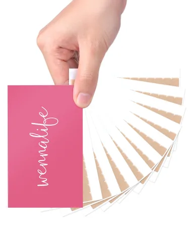 Miniatura 18 de WENNALIFE Extensiones de cabello con pestañas de cinta de repuesto de doble cara, sin residuos, transparentes para extensiones adhesivas, 72 Cinta