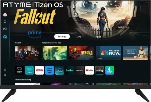 ATYME 32 pulgadas 720p HD LED Smart TV alimentado por Tizen Os, TV WiFi, HDR 10, HDMI, Bluetooth, Televisión de pantalla plana, 1* USB 3* HDMI 1*
