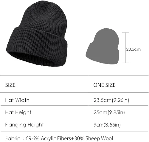 Miniatura 4 de OHYOGA Gorros de invierno para hombres y mujeres SLH2T032