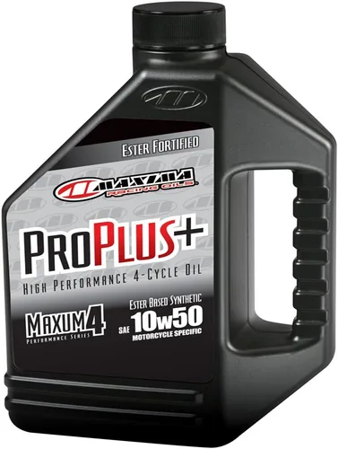 Aceite de motor sintético para motocicleta Maxima Racing Oils 30-199128-2PK Pro Plus+ 10w50, botella de 1 galón, paquete de 2