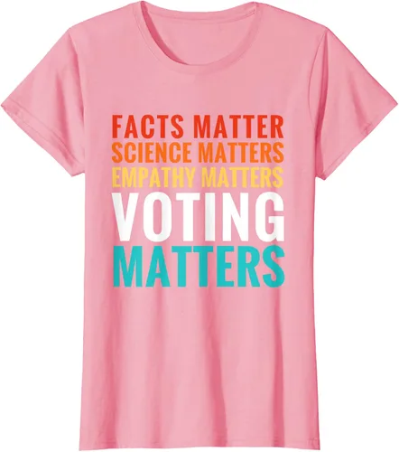 Miniatura 13 de Facts Matter Science Matters Voting Matters - Camiseta demócrata liberal, Negro, S