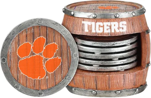 Miniatura 14 de FOCO NCAA College Team Logo 5-Pack Barril Bebida Bebida Coaster Set