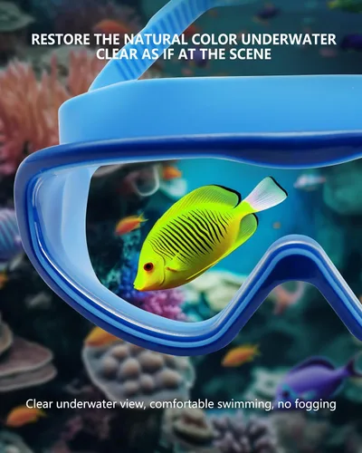 Miniatura 2 de Gafas de natación para adultos, paquete de 2 gafas de natación antivaho con protección UV con correas ajustables, gafas de natación de silicona a