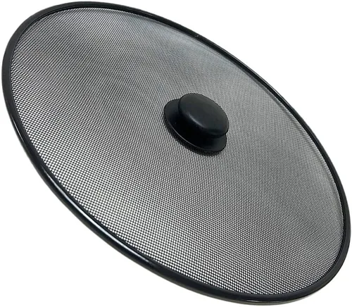 Miniatura 9 de Luxshiny Pantalla de salpicaduras de acero inoxidable para sartén de malla de 11.4 in, cubierta de tapa de olla de cocina, protector contra