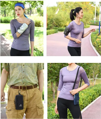 Miniatura 2 de Brazalete deportivo para correr, soporte para teléfono celular, bolsa cruzada para cinturón para Samsung Galaxy S21 FE S23 S22 Ultra S20 Plus/Google