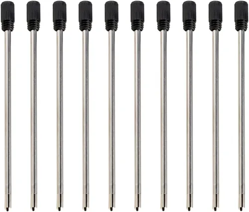 Miniatura 10 de Gullor Ballpoint Pen Refills, Pack of 10, Length 116 mm, Black Ink