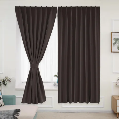 Miniatura 11 de Muamar Cortinas opacas sin taladro, paneles de cortina para ventana fáciles de instalar, juego de 2 paneles de cortinas portátiles para dormitorio