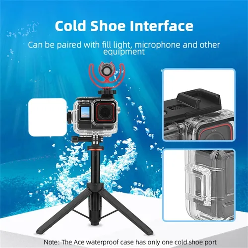 Miniatura 3 de Funda de buceo de 196 pies compatible con Insta360 Ace Pro, funda impermeable protectora subacuática para buceo con accesorios para cámara Ace Pro