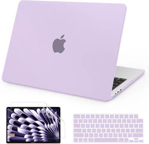 Miniatura 11 de AKIT Funda compatible con MacBook Air de 13 pulgadas M5 2026 2025-2022 M4/M3/M2 A3449 A3240 A3449 A3113 A2681, funda rígida delgada para laptop