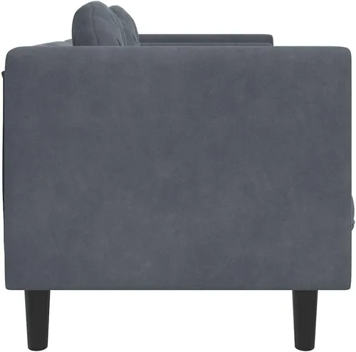 Miniatura 7 de vidaXL Sofá con cojines de 2 plazas, sofá tapizado, sofá biplaza para sala de estar en casa, sofá de dos plazas, estilo moderno, terciopelo gris