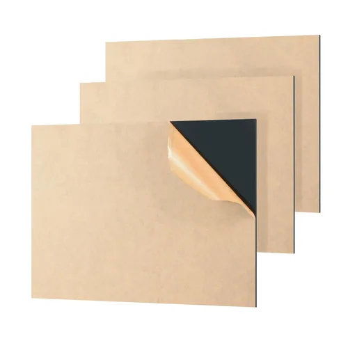3 hojas acrílicas de 8 x 10 pulgadas, 1/8 pulgadas (0.118 in) de grosor, panel acrílico negro para marco de fotos, manualidades, proyectos de