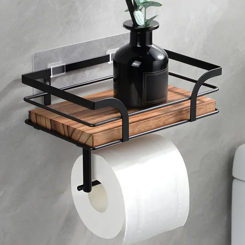 Miniatura 14 de YIGII Soporte de papel higiénico autoadhesivo – Portarrollos de papel higiénico adhesivo sin taladrar para baño, acero inoxidable cepillado Plata