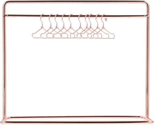 Toddmomy Perchero en miniatura para muñecas con 10 mini perchas de 5.90 x 4.72 x 2.16 pulgadas, almacenamiento para accesorios de casa de muñecas