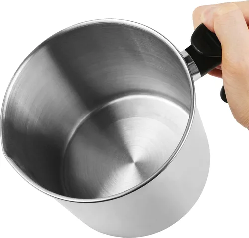 Miniatura 5 de Olla para hacer velas, capacidad de 2 libras, olla de fusión de cera de doble caldera, boquilla de vertido antigoteo y mango resistente al calor