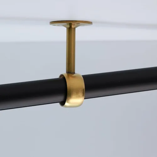 Miniatura 2 de Coshar Soporte de barra de cortina de ducha de acero inoxidable resistente de 1 pulgada (0.984 in) de diámetro. Soporte montado en techo y pared