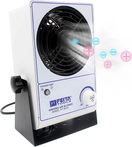 FEITA Soplador de aire ionizador ESD ionizador Soplador de aire ionizante de escritorio Eliminador estático Ventilador ionizado antiestático AC110V