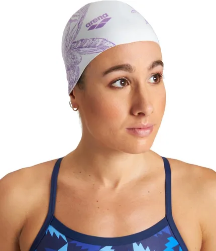 Miniatura 5 de Gorro de natación de silicona moldeado Arena Sirene para mujeres, súper elástico y duradero, gorro de baño para cabello largo, ajuste ajustado