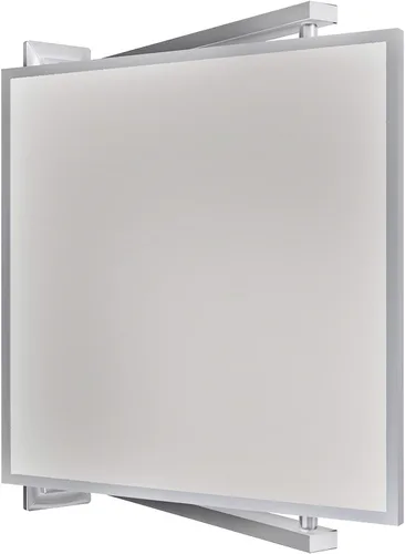 Miniatura 11 de BRIXWELL Pivot-N-Vue - Espejo rectangular con doble bisagra, acero tubular con juntas soldadas plateadas, acabado negro mate, 14 pulgadas de ancho x