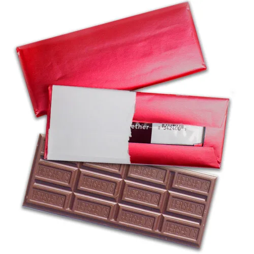 Barras de caramelo de chocolate con leche envueltas en papel de aluminio rojo de 20 unidades (paquete de 20) - Recuerdos de fiesta de bricolaje