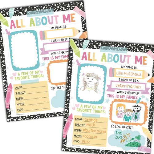 Miniatura 10 de Hadley Designs Póster All About Me para el aula, póster de 20 estrellas, artículos escolares de 100 días de escuela, póster de estrella