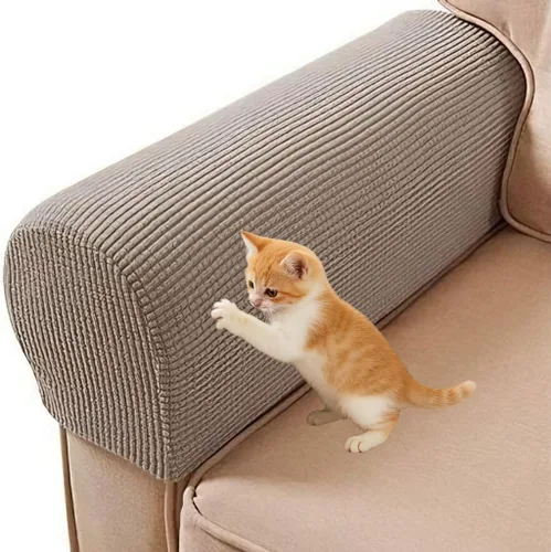 Miniatura 6 de Fundas para reposabrazos de sillón, fundas elásticas para brazos de sillón, tapas de poliéster suave antideslizantes para muebles, para silla, sofá